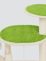 Green Grass-like Cat Tree for Small Apartment