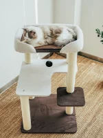 Small Modern Cat Tree with Large Perch