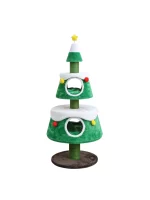 60in Carpeted Christmas Tree Cat Tree