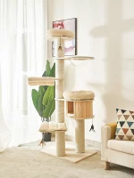 80in Wooden White Cat Tower