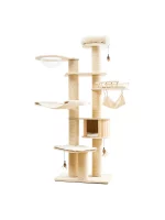 80in Wooden White Cat Tower