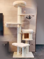 80in Wooden White Cat Tower