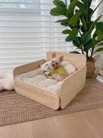 Cloud Solid Wood Cat Bed