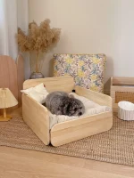 Cloud Solid Wood Cat Bed