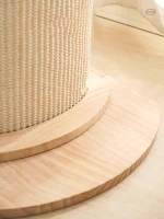 Full Sisal Fabric Cat Scratching Post - Solid rubberwood base