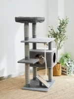 Grey Carpet Cat Condo for Large Cats