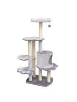 Large Grey Color Carpet Cat Tower