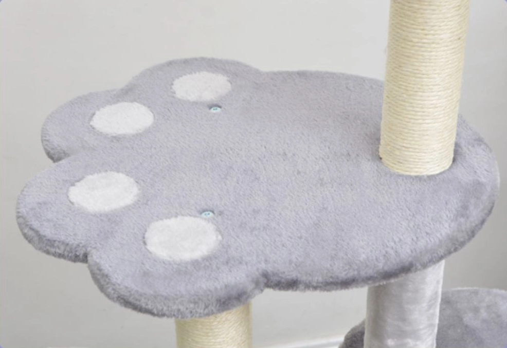 Large platform - Large Grey Color Carpet Cat Tower