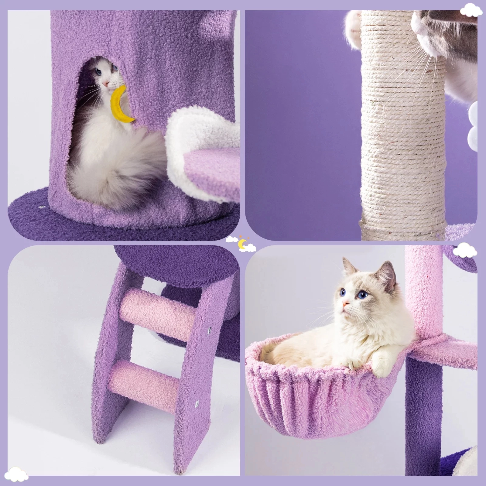 Moonlight Carpet Cat Tree - Details