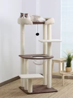 Simple Modern Cat Tower with Large Perch - Space capsule