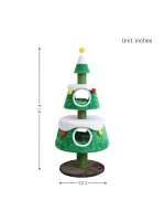 Size of 60in Carpeted Christmas Tree Cat Tree