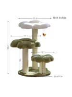 Size of Four Leaf Clover Cat Tree for Cats