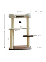 Size of Small Modern Cat Tree with Large Perch