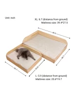 Size of Solid Wood Platform Cat Bed