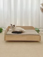 Solid Wood Platform Cat Bed