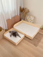 Solid Wood Platform Cat Bed