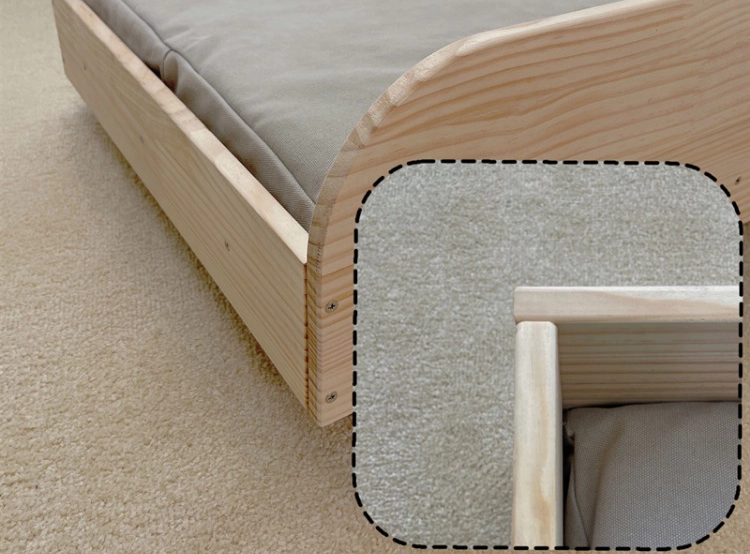 Solid Wood Platform Cat Bed - Round corner