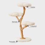 White Cloud Flower Shape Deluxe Cat Tree