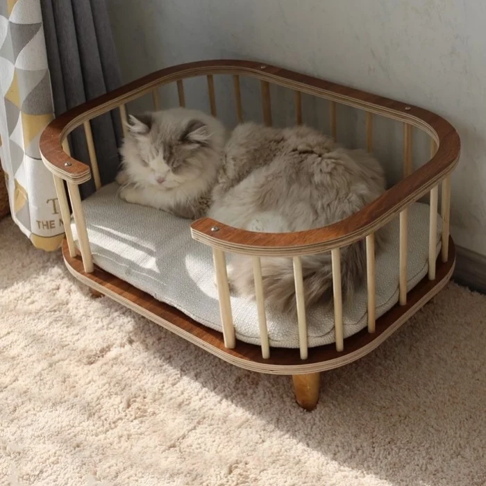 Wooden Creative Modern Cat Bed