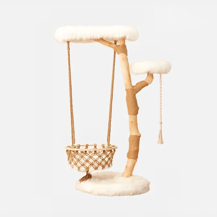 Branch Cat Tree with Boho Hammock