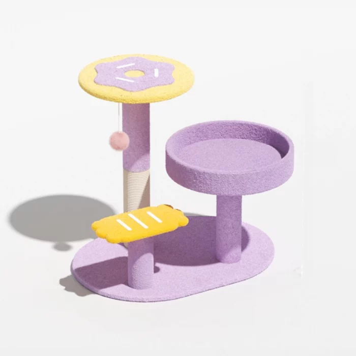 Candy Purple Small Carpet Cat Tree