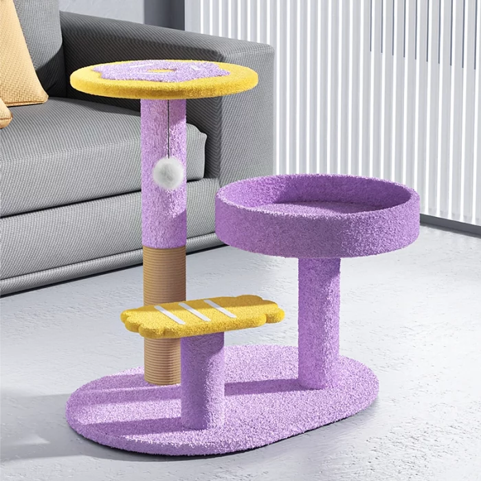 Candy Purple Small Carpet Cat Tree