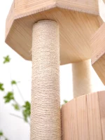 Cat Tree with A Solid Wood Condo - Scratching post
