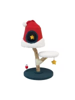 Christmas Cat Tree with Santa Hat Cat Condo