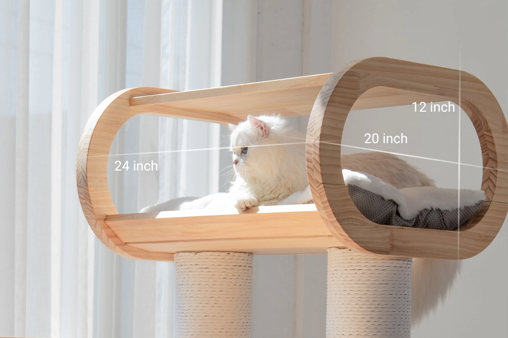 Extra Large Solid Wood Multiple Cats Condo - Wooden large rest space