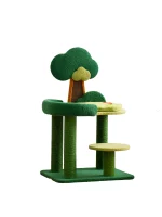 Green Tree-style Carpeted Cat Tree