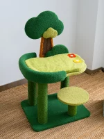 Green Tree-style Carpeted Cat Tree