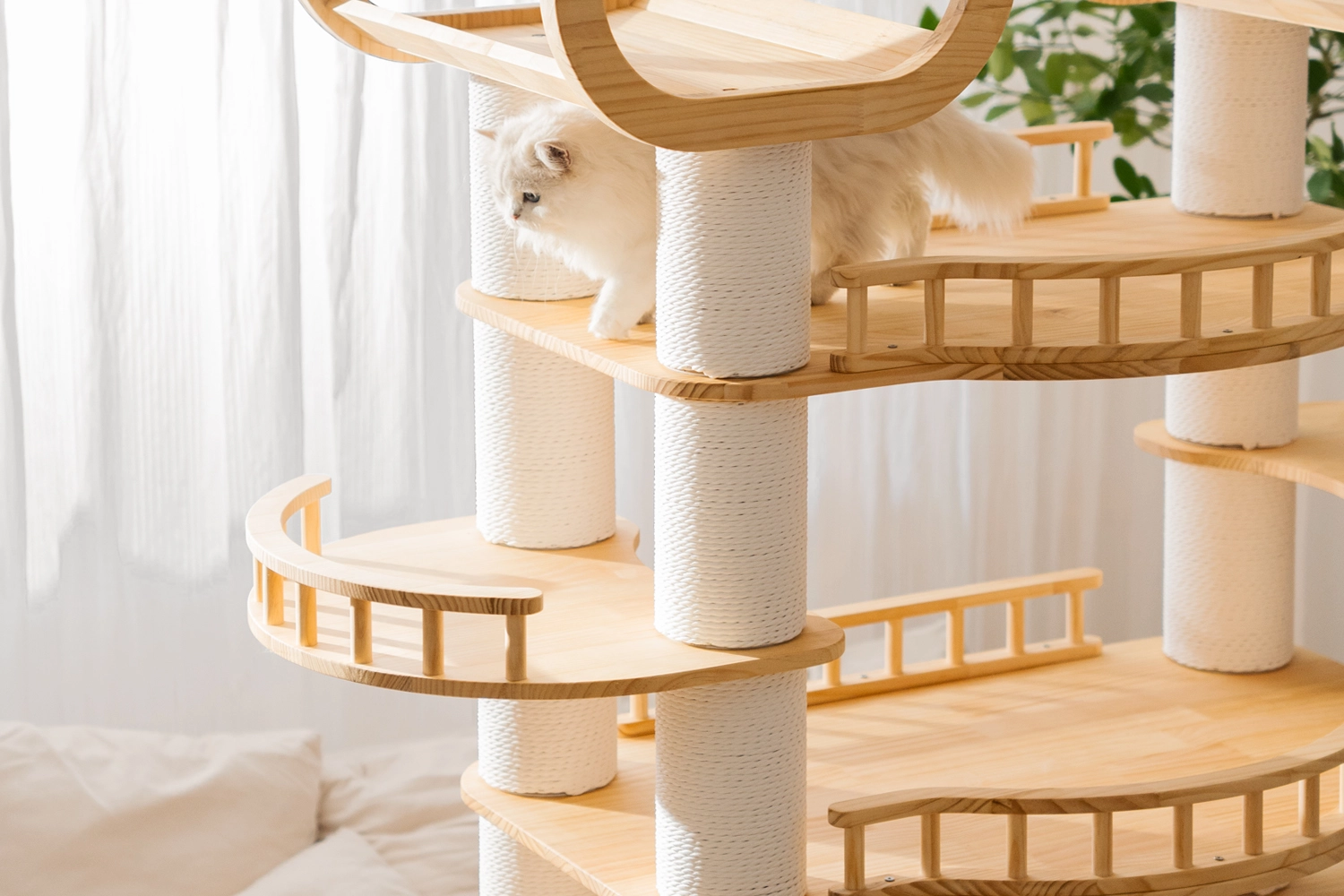 Huge 77in Cat Tree for Multiple Cats - Multiple platform to climb