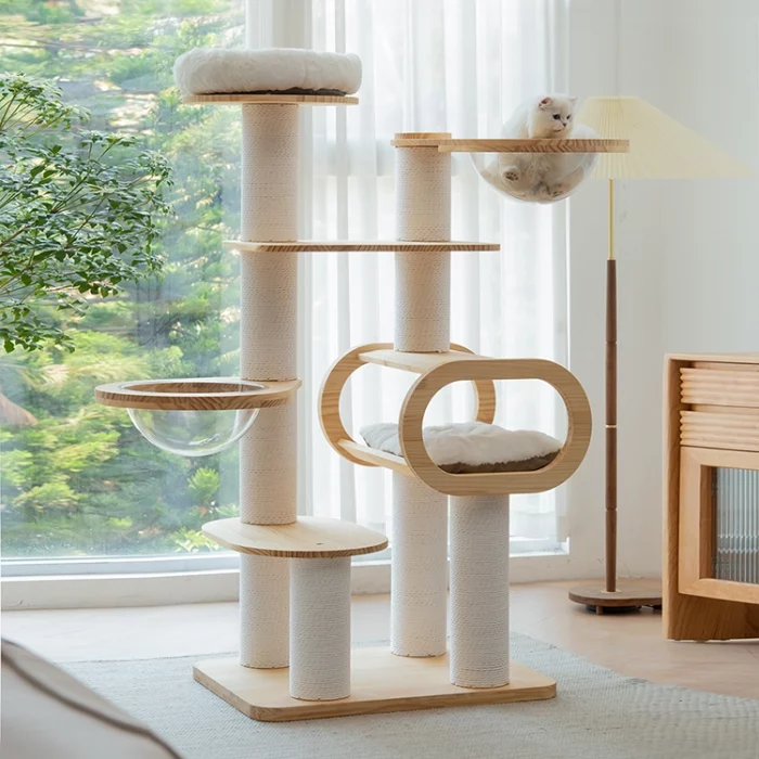 Large Cat Solid Wood Condo for Maine Coon