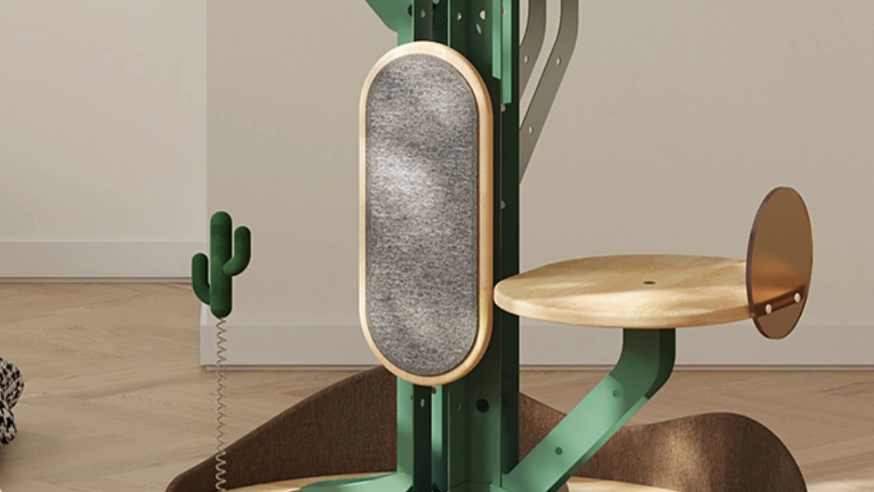 Large Creative Cactus Steel Cat Tree - Scratching pad