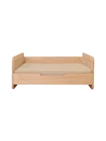 Large Solid Wood Cat Platform Bed with Rail