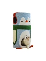 Penguin Cat Scratching Barrel