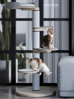 Real Wood Four-level Cat Modern Tower