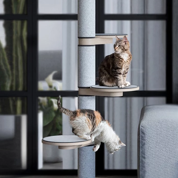 Real Wood Four-level Cat Modern Tower