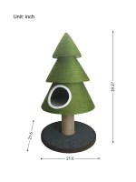 Size of Christmas Tree Cat Condo with Scratching Surface