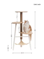 Size of Wrought Iron Modern Wooden Cat Tree