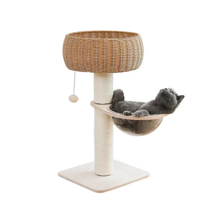 Small Cat Tower with Space Capsule