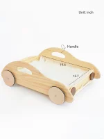 Solid Wood Car-shaped Cat Bed