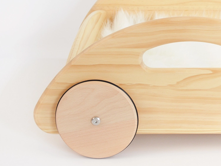 Solid Wood Car-shaped Cat Bed - Round edges