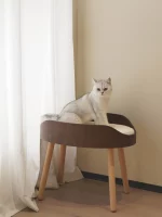 High Legs Solid Wood Cat Pet Bed