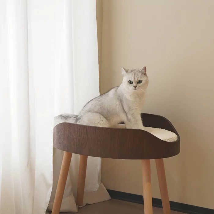 High Legs Solid Wood Cat Pet Bed