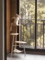 Wrought Iron Modern Wooden Cat Tree