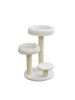 Cloud Carpeted Cat Tree with Three Perches