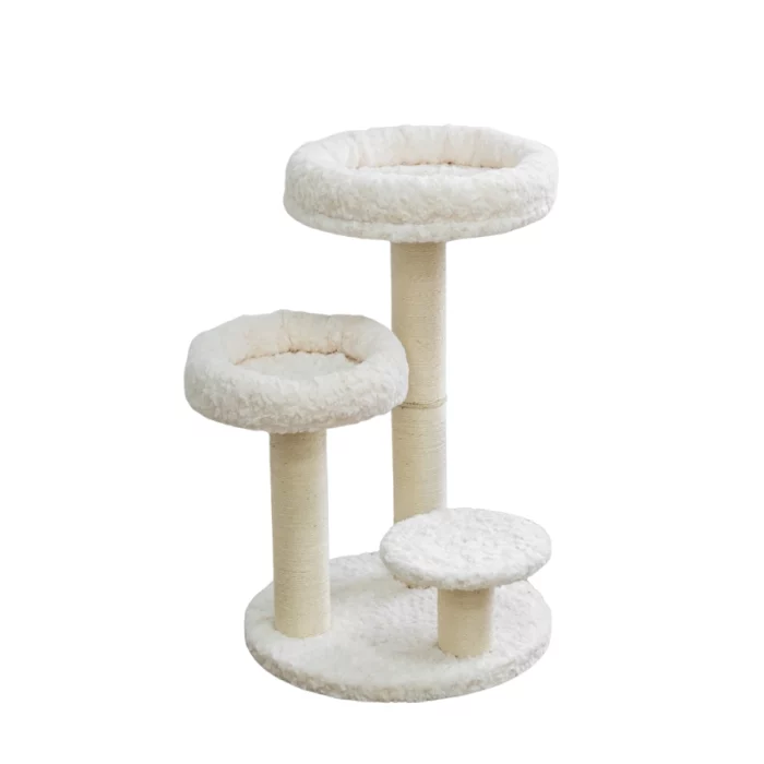 Cloud Carpeted Cat Tree with Three Perches