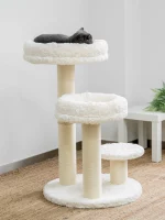 Cloud Carpeted Cat Tree with Three Perches