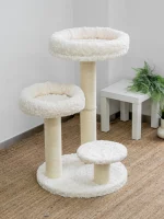 Cloud Carpeted Cat Tree with Three Perches